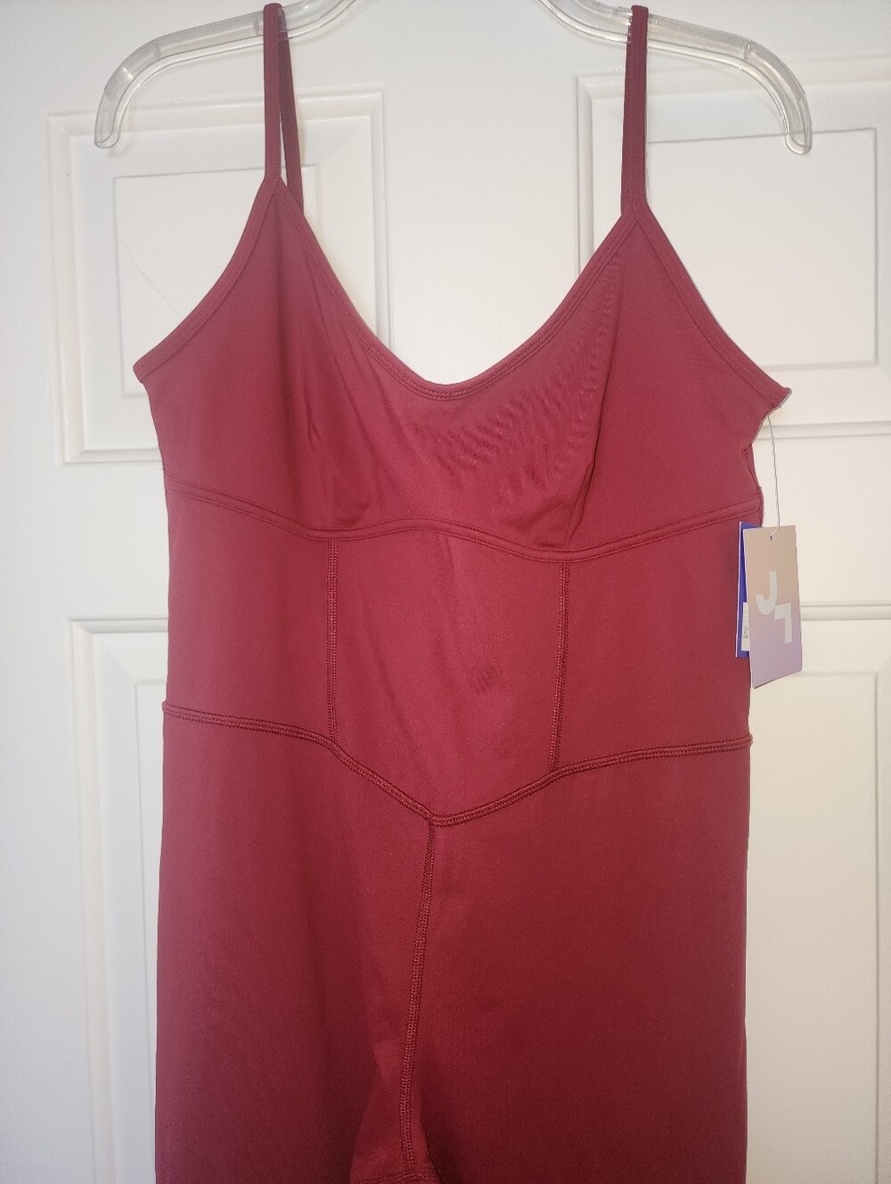 JoyLab Burgundy Active Sleeveless Stretch Jumpsuit - Picture 2 of 8